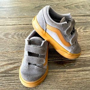 Vans Toddler Old Skool V - grey/brown suede gum - 7c
